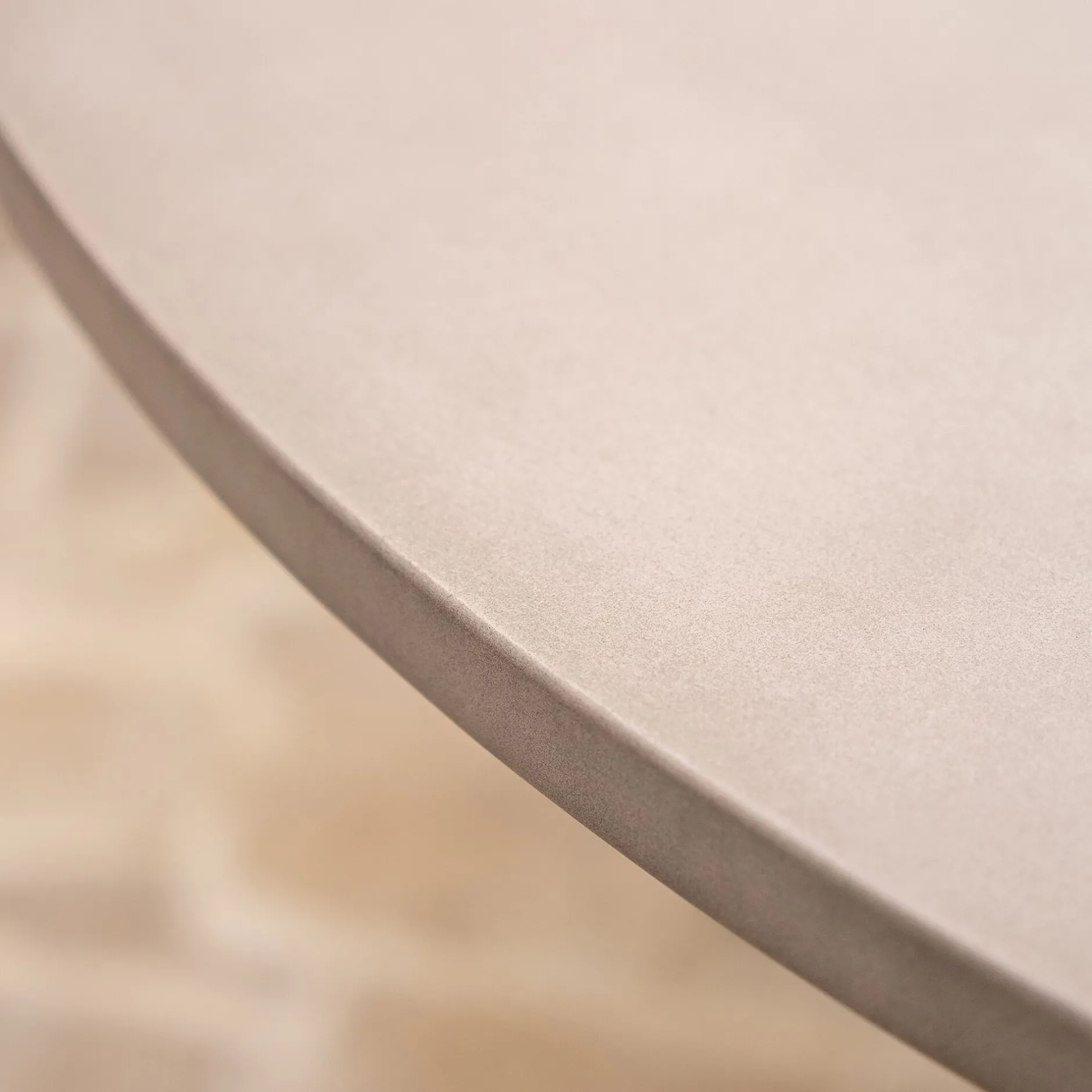 Table De Jardin*alinea Table de repas jardin ronde en béton ciré - (6 places) Blanc