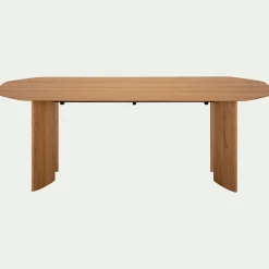Table De Salle À Manger*alinea Table de repas ovale fixe en chêne massif - (8 places) Bois clair