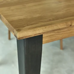 Table De Salle À Manger*alinea Table de repas rectangulaire en chêne et acier - (10 places) Bois clair