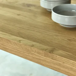 Table De Salle À Manger*alinea Table de repas rectangulaire en chêne et acier - (10 places) Bois clair