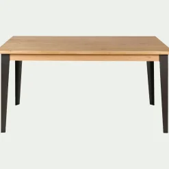 Table De Salle À Manger*alinea Table de repas rectangulaire en chêne et acier - (10 places) Bois clair