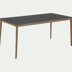 Table De Salle À Manger*alinea Table de repas rectangulaire en pierre et acier - anthracite (10 places) Gris