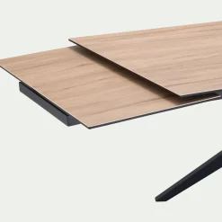 Table Extensible|Table De Salle À Manger*alinea Table de repas rectangulaire extensible en céramique - (10 à 12 places) Bois clair