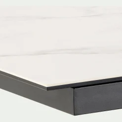 Table Extensible|Table De Salle À Manger*alinea Table de repas rectangulaire extensible en céramique - (6 à 8 places) Blanc