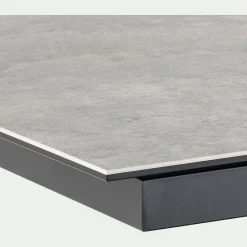 Table Extensible|Table De Salle À Manger*alinea Table de repas rectangulaire extensible en céramique - (6 à 8 places) Gris