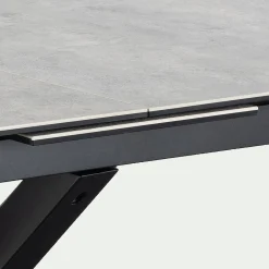 Table Extensible|Table De Salle À Manger*alinea Table de repas rectangulaire extensible en céramique - (6 à 8 places) Gris