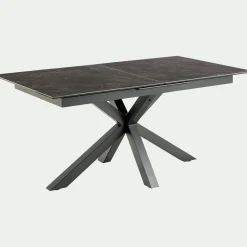 Table Extensible|Table De Salle À Manger*alinea Table de repas rectangulaire extensible en céramique - (6 à 8 places) Noir