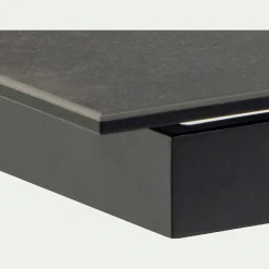 Table Extensible|Table De Salle À Manger*alinea Table de repas rectangulaire extensible en céramique - (6 à 8 places) Noir