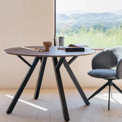 Table De Salle À Manger*alinea Table de repas ronde en bois - (6 places) Bois foncé