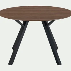 Table De Salle À Manger*alinea Table de repas ronde en bois - (6 places) Bois foncé