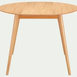 Table De Salle À Manger*alinea Table de repas ronde en bois de chêne - (4 places) Bois clair