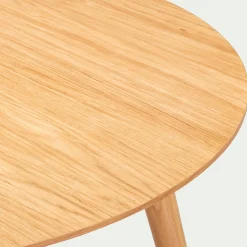 Table De Salle À Manger*alinea Table de repas ronde en bois de chêne - (4 places) Bois clair