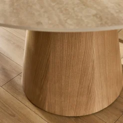 Table De Salle À Manger*alinea Table de repas ronde en bois et céramique - (4 à 6 places) Bois clair