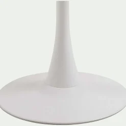 Table De Salle À Manger*alinea Table de repas ronde en bois et céramique - (4 places) Blanc