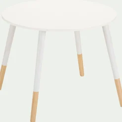 Table Et Chaise Enfant*alinea Table enfant en bois D60x47,7cm - Blanc