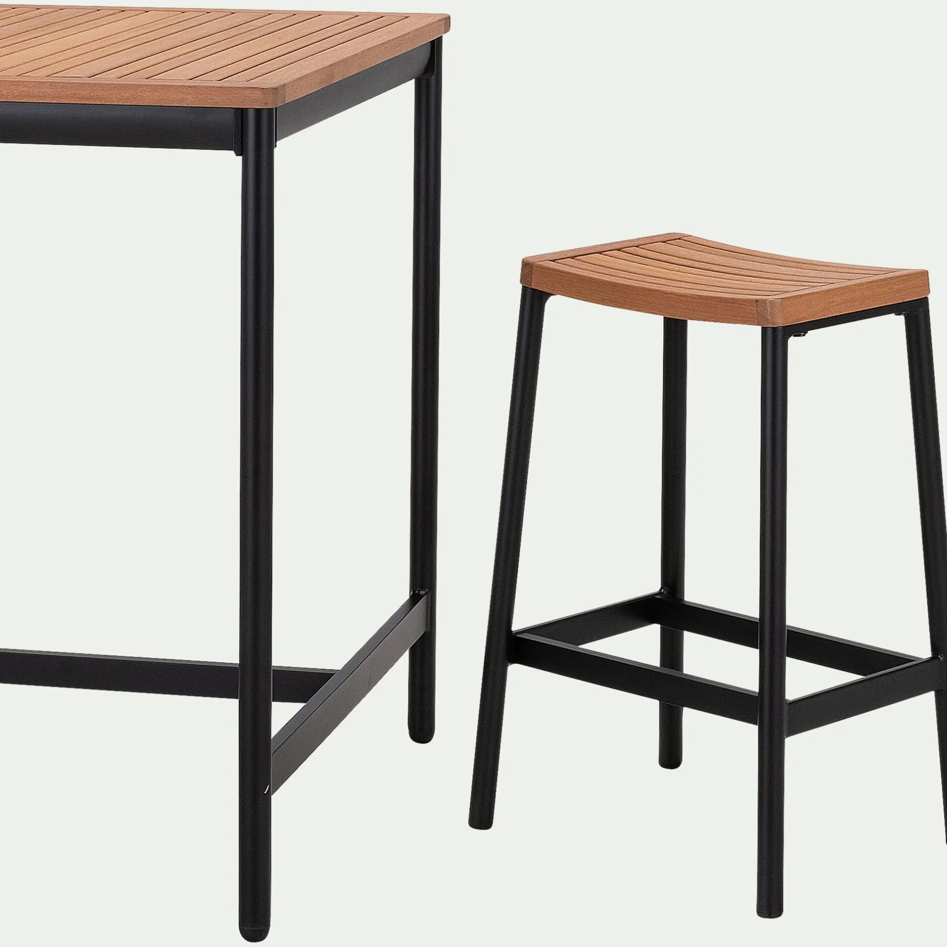 Table De Jardin|Table Haute De Jardin*alinea Table haute de repas jardin en eucalyptus - (6 places) Bois clair