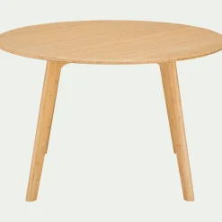 Table De Salle À Manger*alinea Table ronde en bambou massif - (6 places) Bois clair