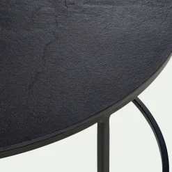 Bout De Canapé|Table Basse*alinea Tables basses gigognes rondes en métal - Noir