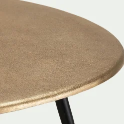 Bout De Canapé|Table Basse*alinea Tables gigognes en fonte d'aluminium - Doré