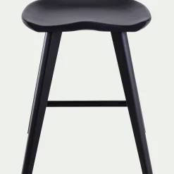Tabouret*alinea Tabouret bas en chêne massif H49cm - Noir