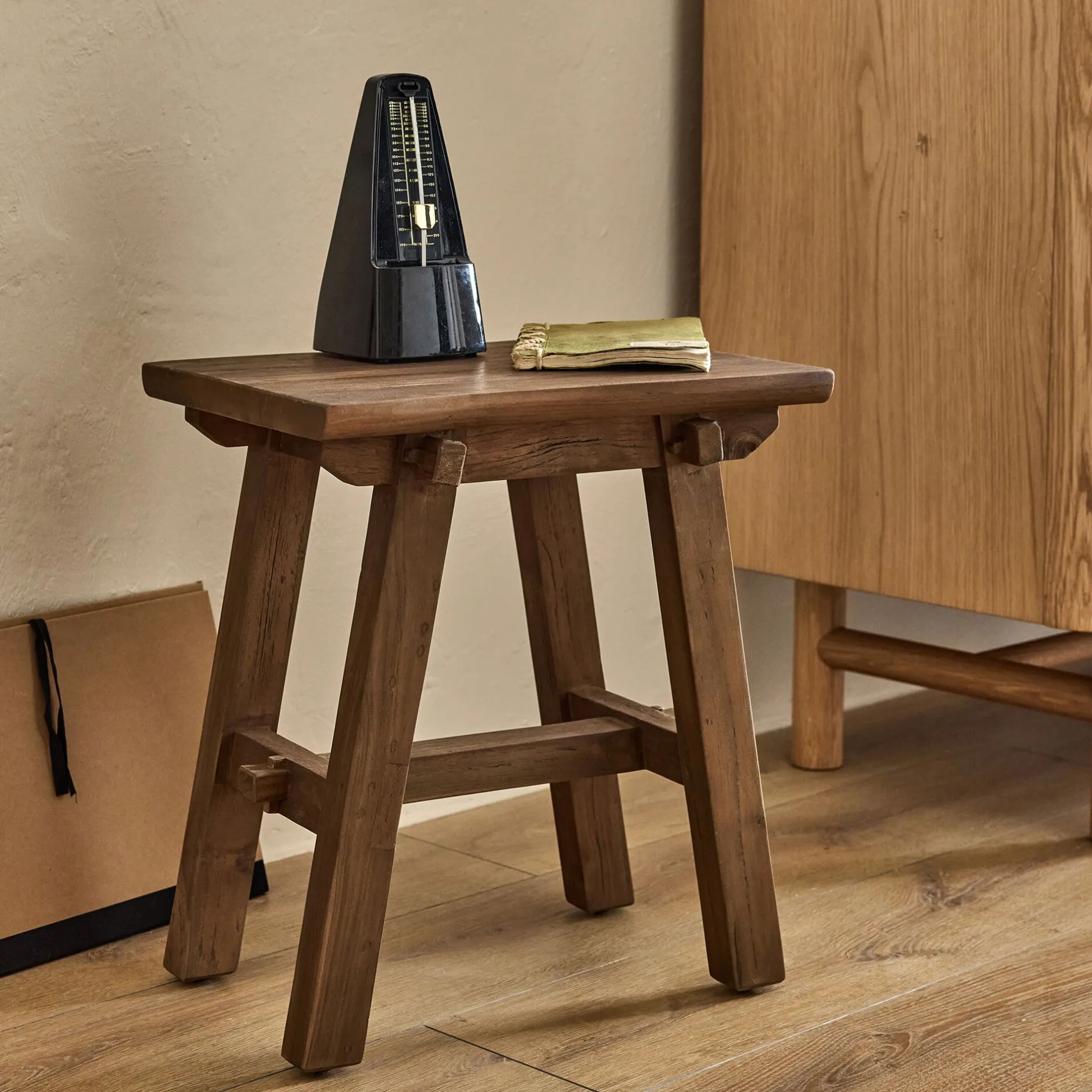 Tabouret*alinea Tabouret bas en teck recyclé H45cm - Bois foncé