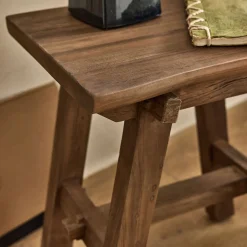 Tabouret*alinea Tabouret bas en teck recyclé H45cm - Bois foncé