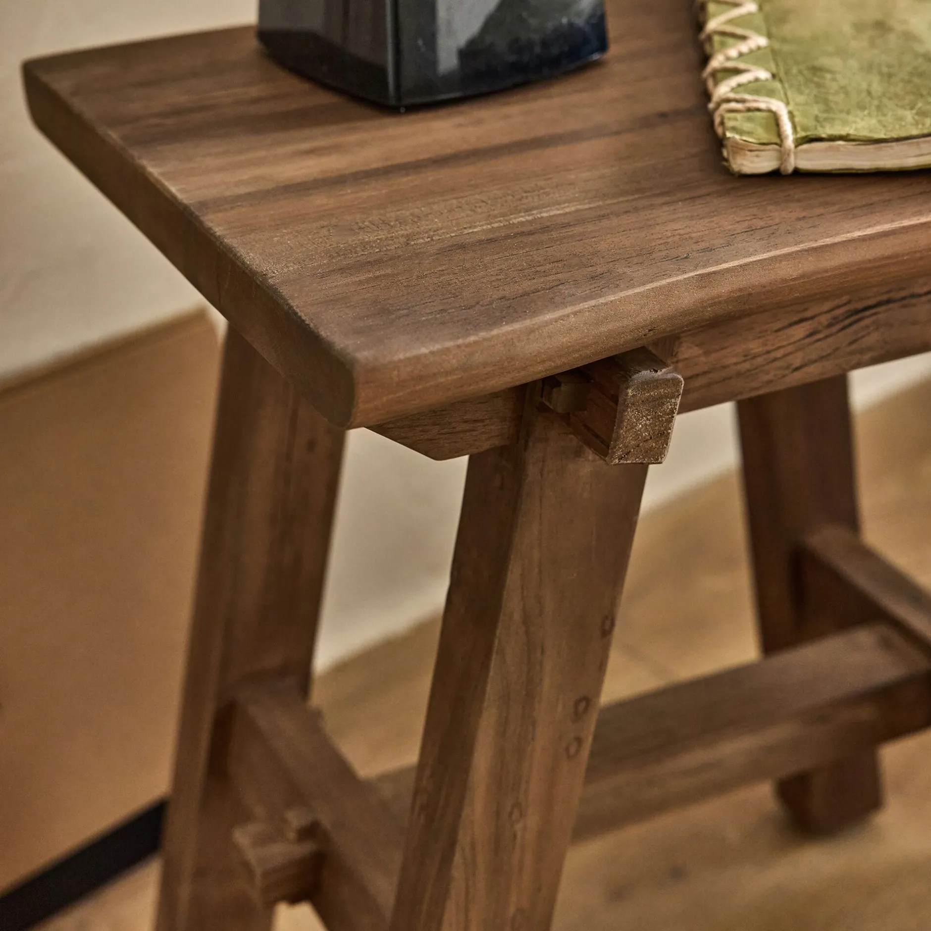 Tabouret*alinea Tabouret bas en teck recyclé H45cm - Bois foncé