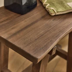 Tabouret*alinea Tabouret bas en teck recyclé H45cm - Bois foncé