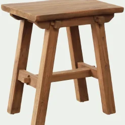 Tabouret*alinea Tabouret bas en teck recyclé H45cm - Bois foncé