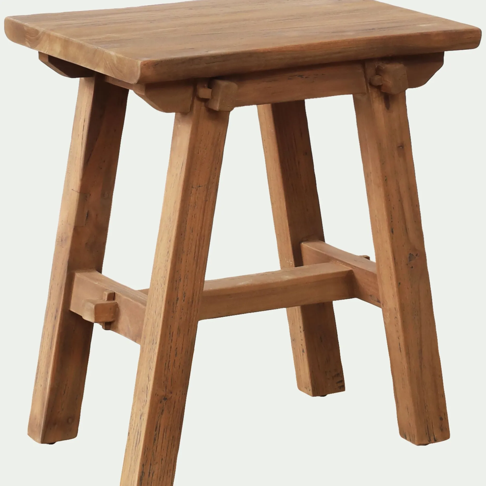 Tabouret*alinea Tabouret bas en teck recyclé H45cm - Bois foncé