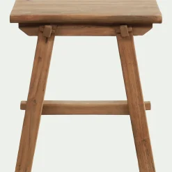 Tabouret*alinea Tabouret bas en teck recyclé H45cm - Bois foncé