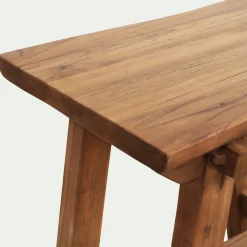 Tabouret*alinea Tabouret bas en teck recyclé H45cm - Bois foncé