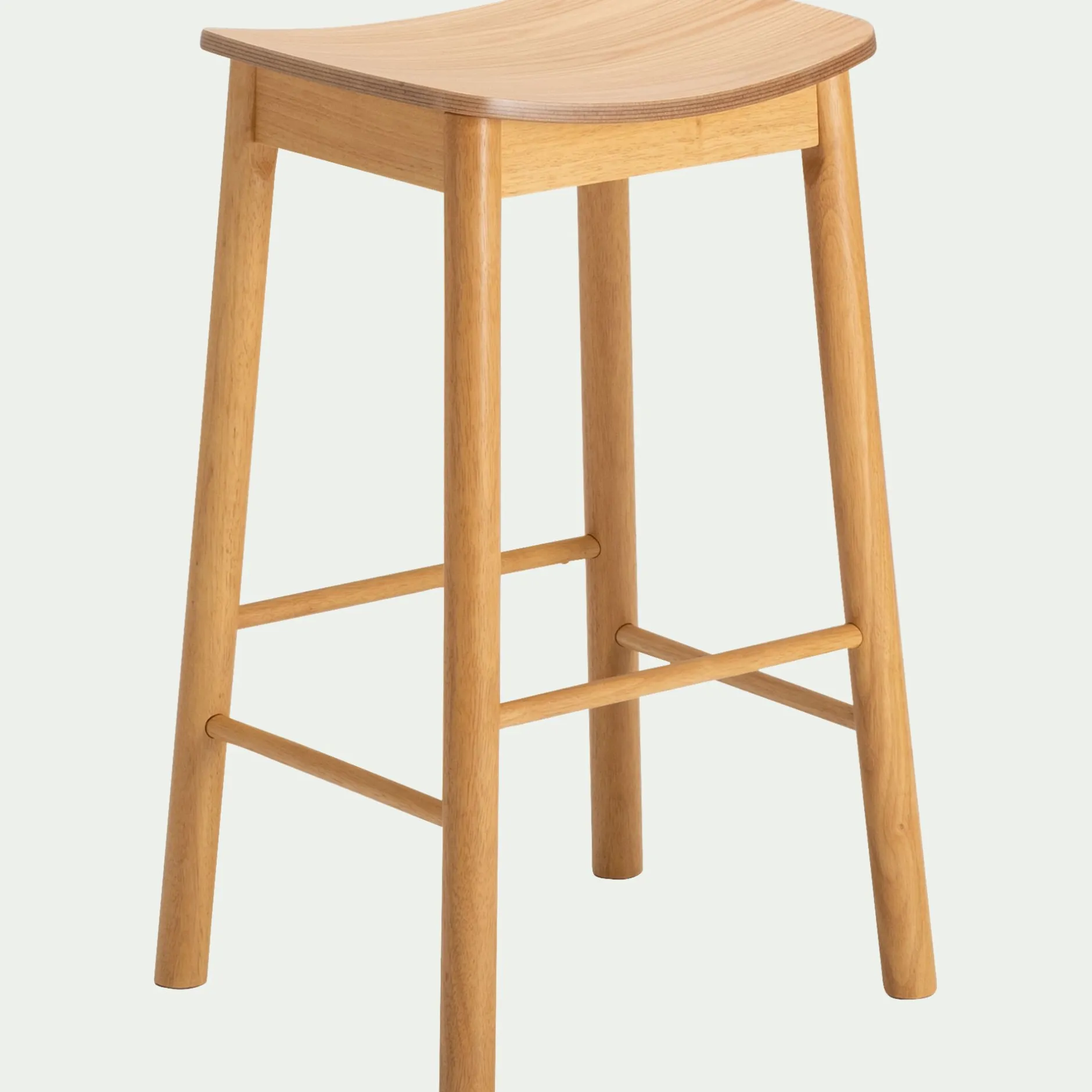 Tabouret Haut De Bar*alinea Tabouret de bar en chêne et hévéa H77cm - Bois clair