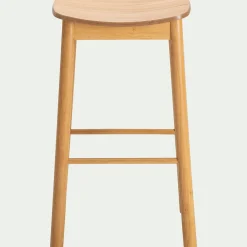 Tabouret Haut De Bar*alinea Tabouret de bar en chêne et hévéa H77cm - Bois clair