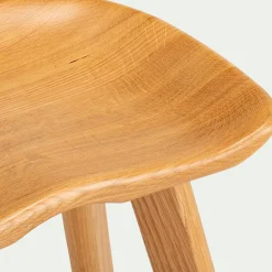 Tabouret Haut De Bar*alinea Tabouret de bar en chêne massif H75cm - naturel Bois clair