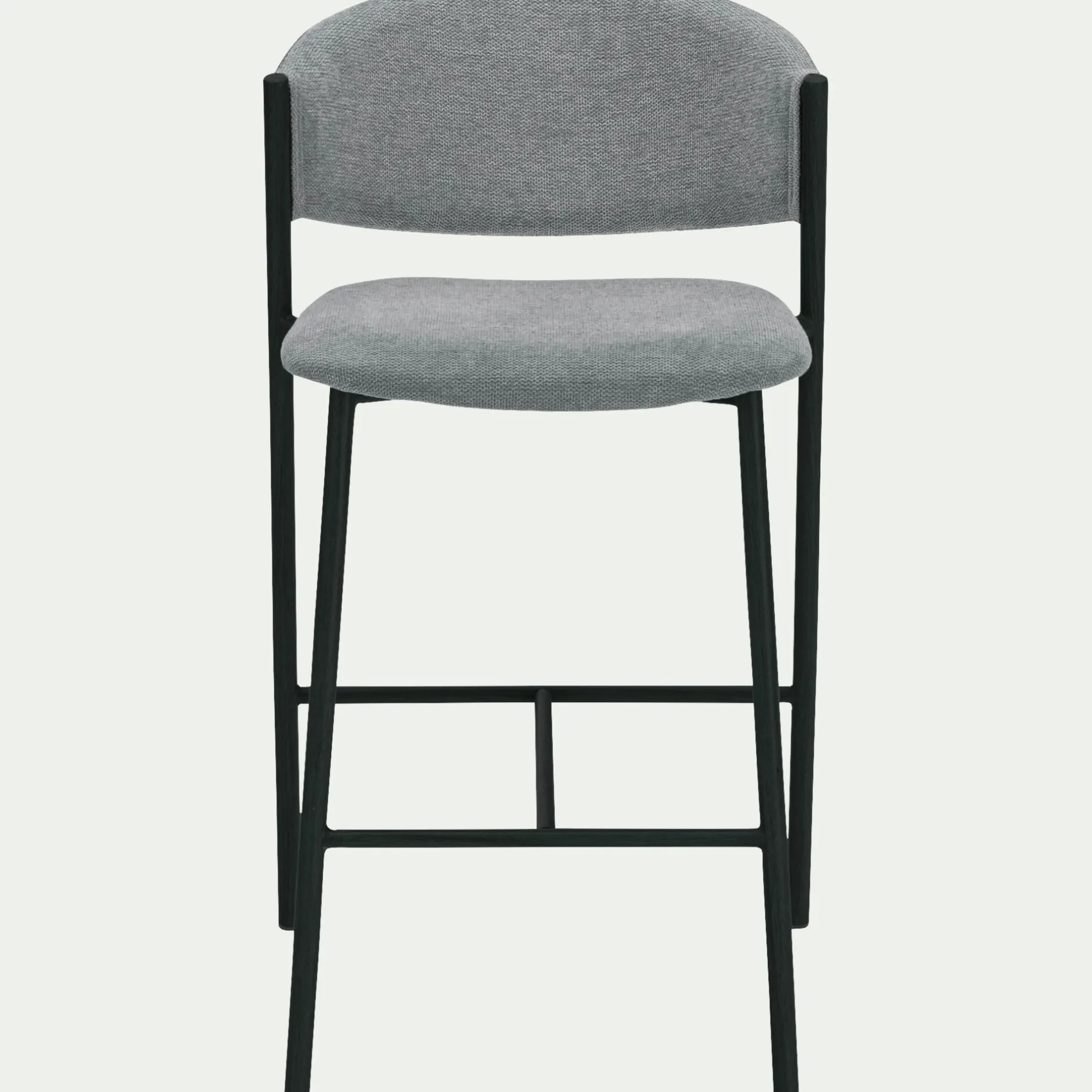 Tabouret Haut De Bar*alinea Tabouret haut de repas en tissu H66cm - Gris