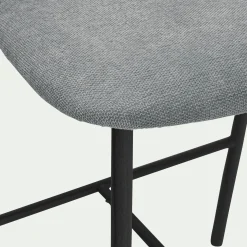 Tabouret Haut De Bar*alinea Tabouret haut de repas en tissu H66cm - Gris