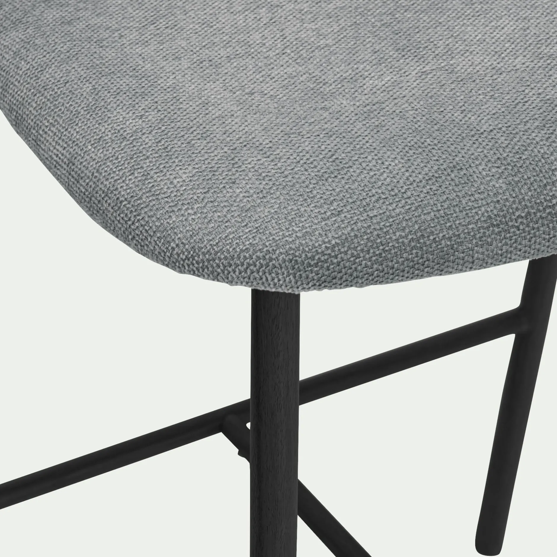 Tabouret Haut De Bar*alinea Tabouret haut de repas en tissu H66cm - Gris