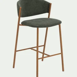 Tabouret Haut De Bar*alinea Tabouret haut de repas en tissu H66cm - Vert