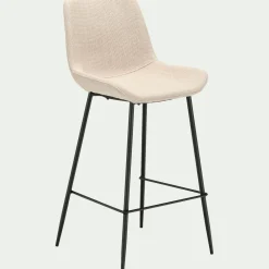 Tabouret Haut De Bar*alinea Tabouret haut de repas en tissu H65cm - Gris