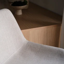 Tabouret Haut De Bar*alinea Tabouret haut de repas en tissu H75cm - Gris