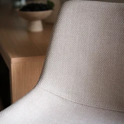 Tabouret Haut De Bar*alinea Tabouret haut de repas en tissu H75cm - Gris