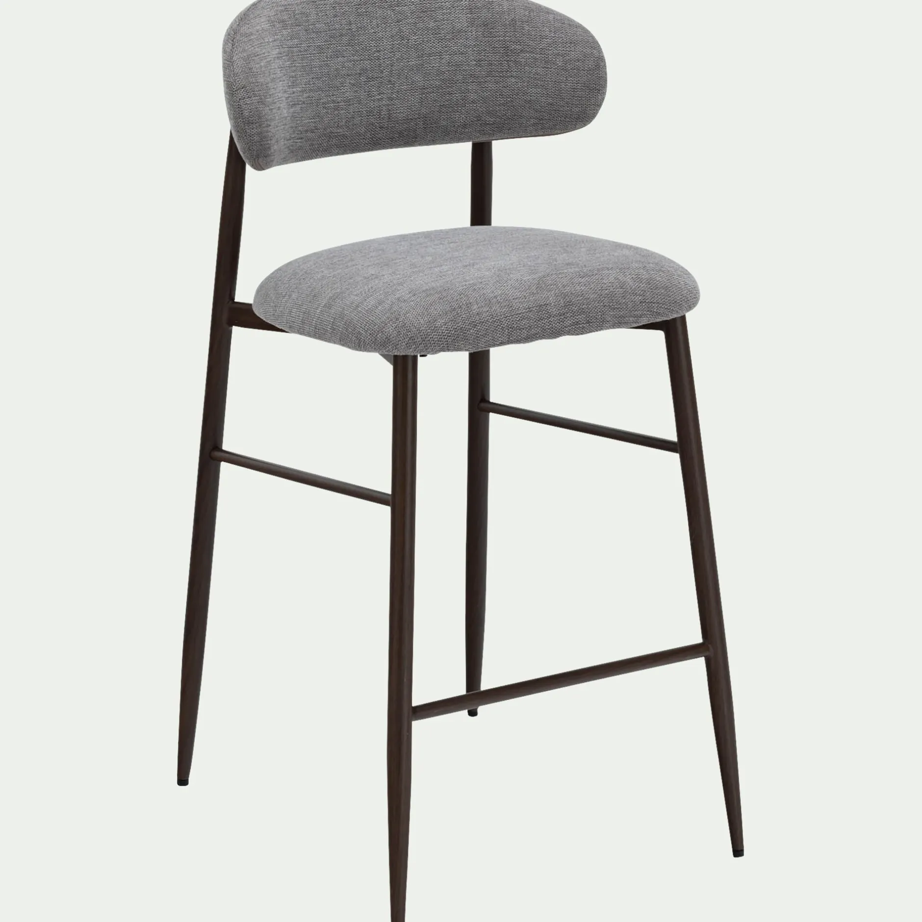 Tabouret Haut De Bar*alinea Tabouret haut de repas en tissu H66cm - Gris