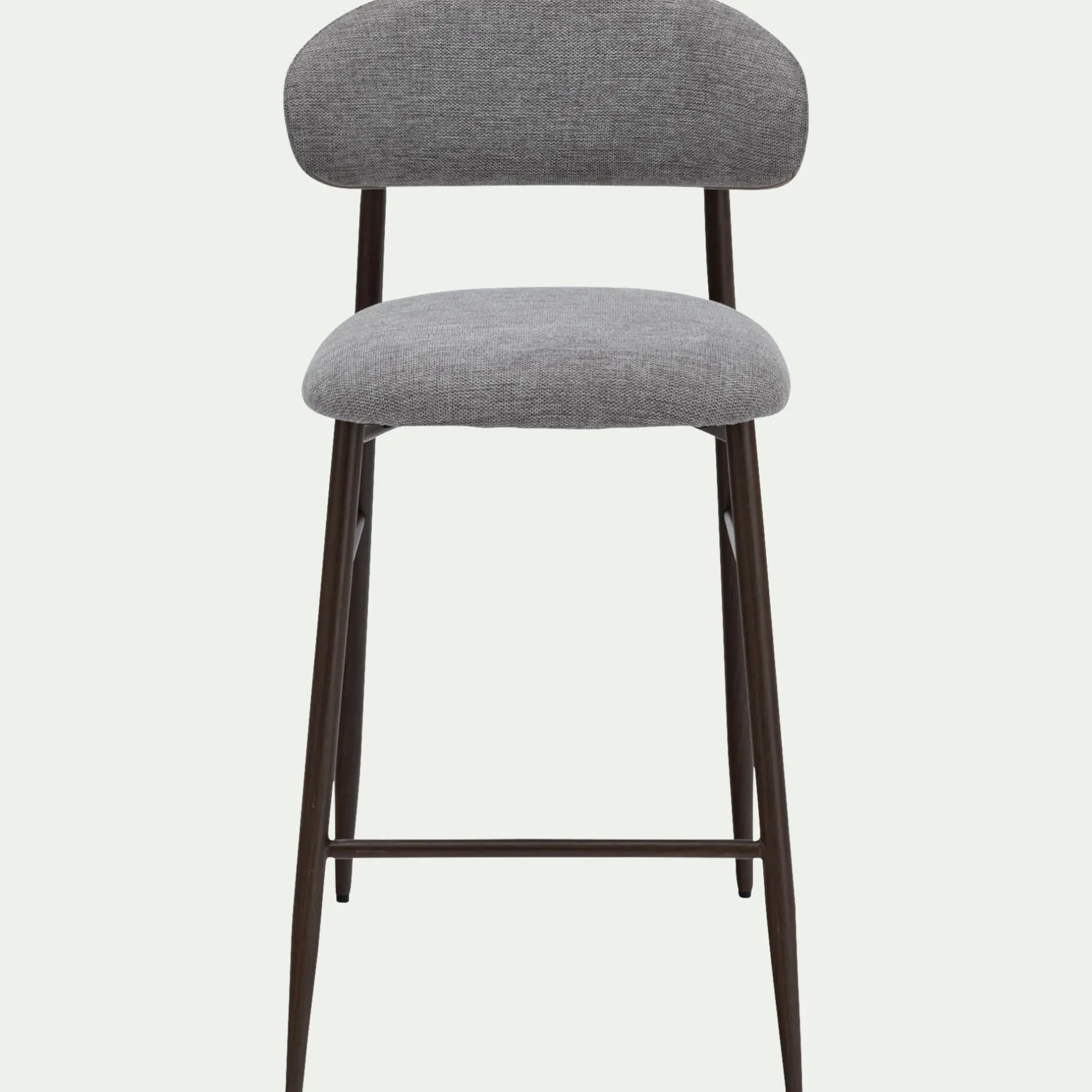Tabouret Haut De Bar*alinea Tabouret haut de repas en tissu H66cm - Gris