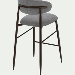 Tabouret Haut De Bar*alinea Tabouret haut de repas en tissu H66cm - Gris