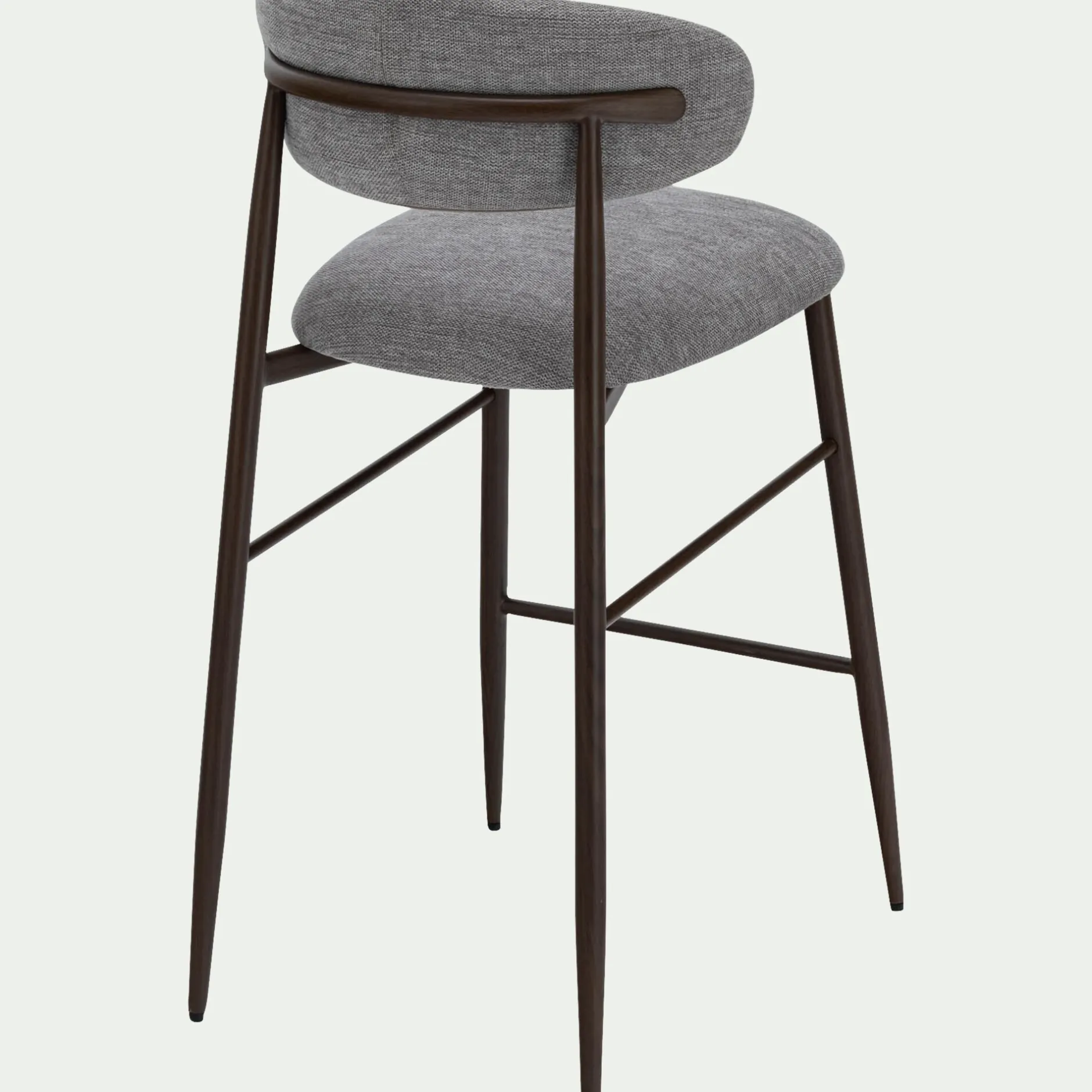 Tabouret Haut De Bar*alinea Tabouret haut de repas en tissu H66cm - Gris