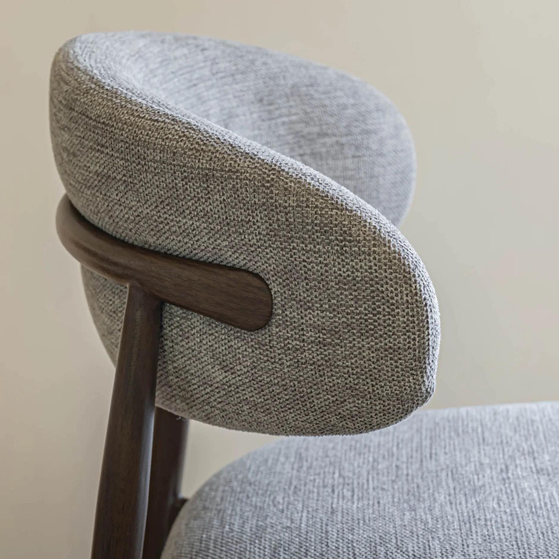 Tabouret Haut De Bar*alinea Tabouret haut de repas en tissu H66cm - Gris