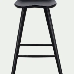 Tabouret Haut De Bar*alinea Tabouret haut en chêne massif H66cm - Noir