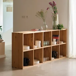 Rangement À Composer|Bibliothèque Et Étagère*alinea Étagère 10 cases en chêne Bois clair