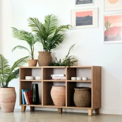 Rangement À Composer|Bibliothèque Et Étagère*alinea Étagère 6 cases en chêne - Bois clair